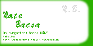 mate bacsa business card